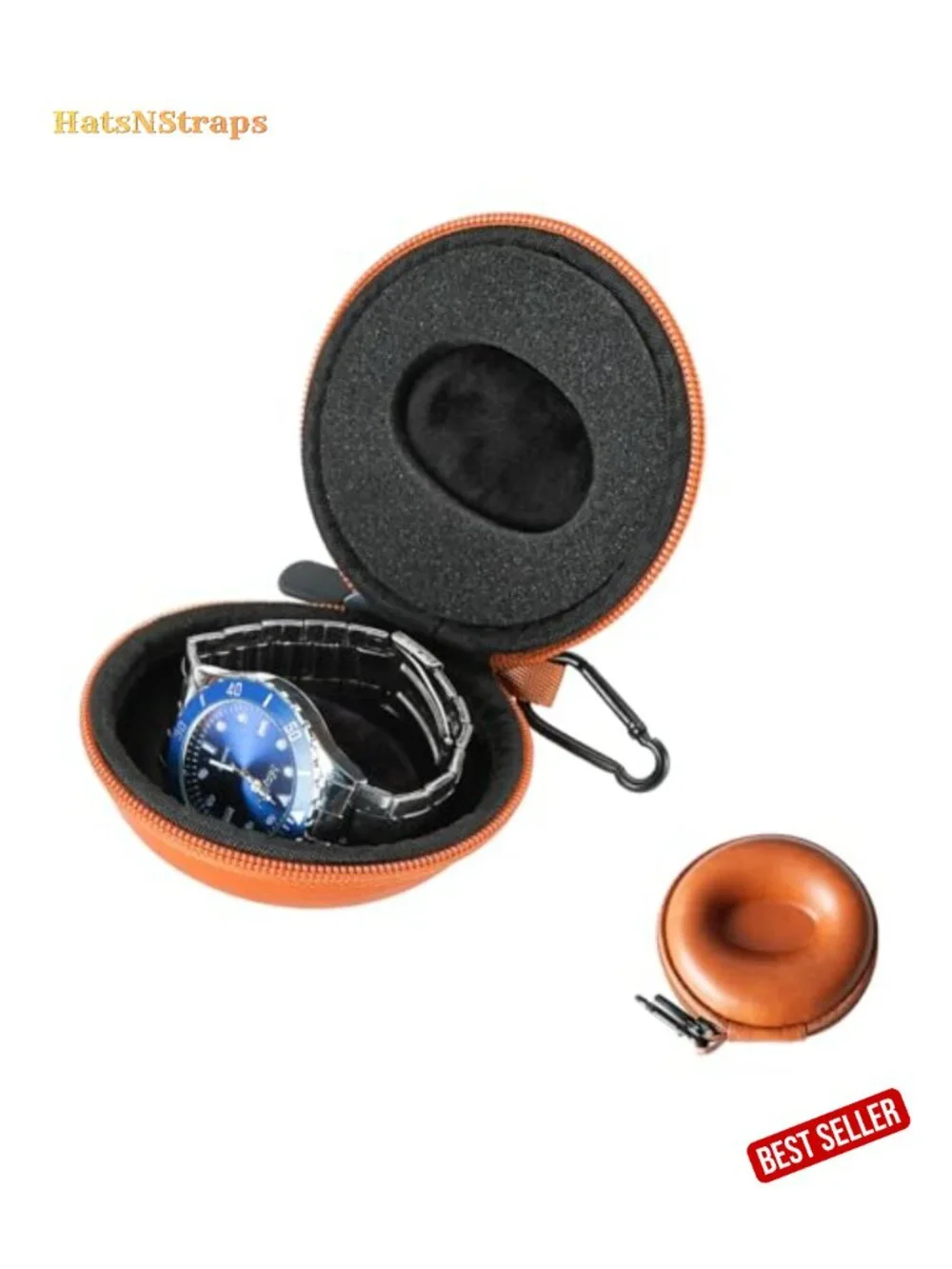Watch Travel Case Storage Box Fits 46mm Anti-Slip PU Exterior